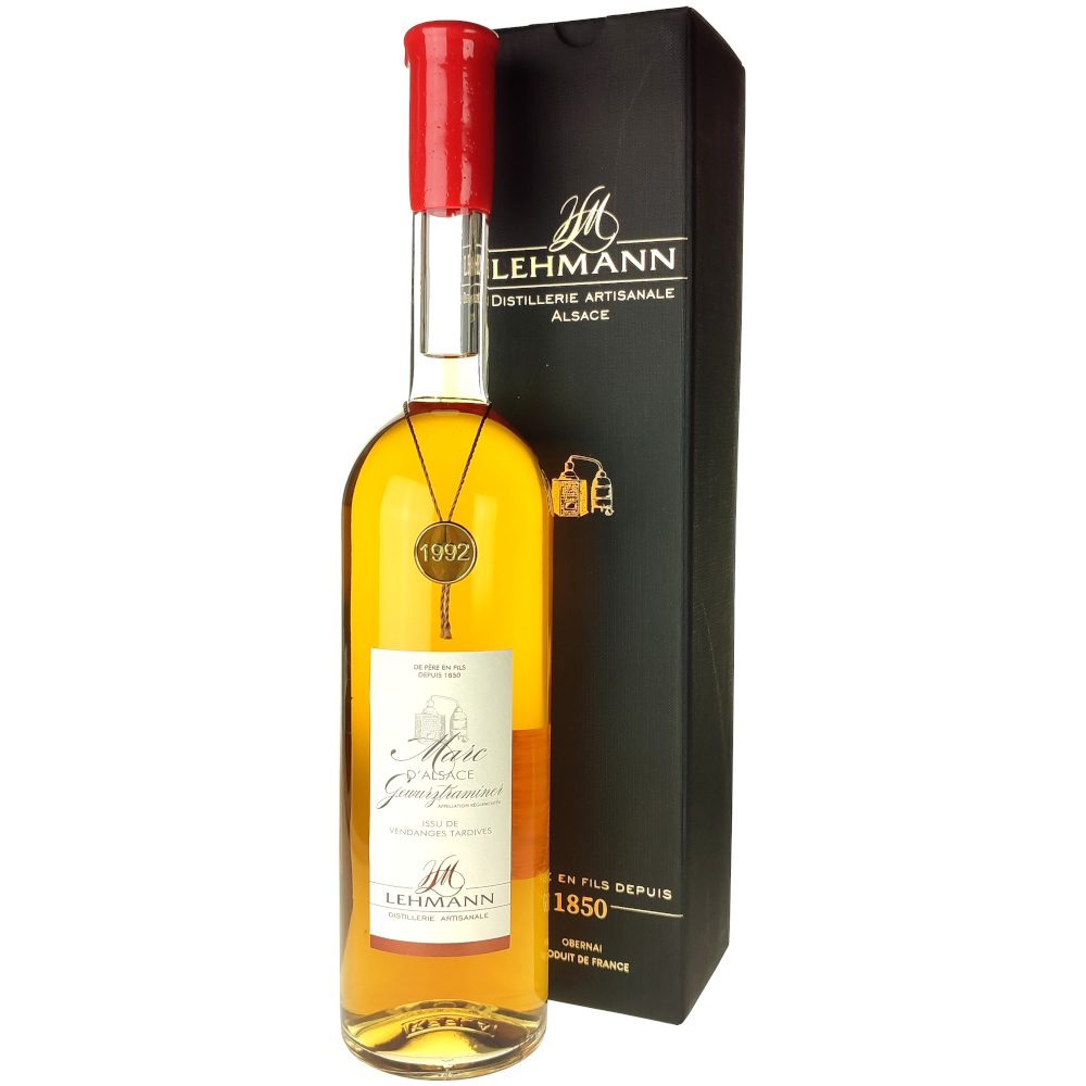 Eau de Vie Marc d'Alsace Gewurztraminer Vendanges Tardives 1992 Distillerie Lehmann